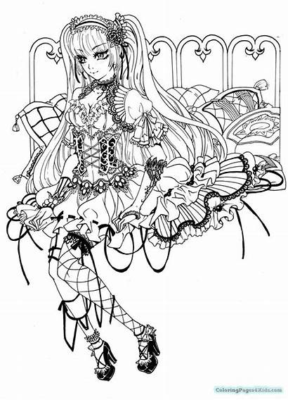 Devil Coloring Pages Anime Angel Chibi Printable