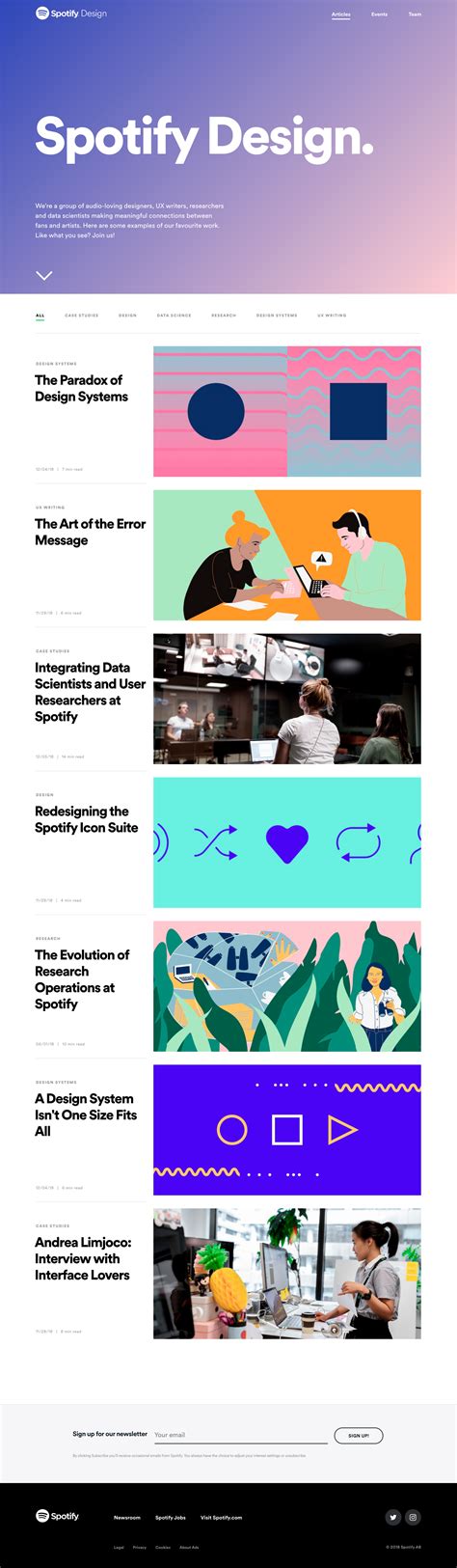 Spotify Design Landing Page Design Inspiration Lapa Ninja