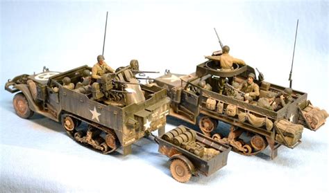 Tamiya 135 Scale M3a2 Halftrack And M16 Quad Gun Carriage October