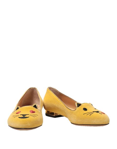 Charlotte Olympia Ballet Flats In Yellow Lyst