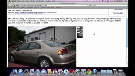 Discussionfirst month rent free apartment? Craigslist Appleton Wisconsin Used Cars and Trucks - Low Prices for Sale by Owner - YouTube