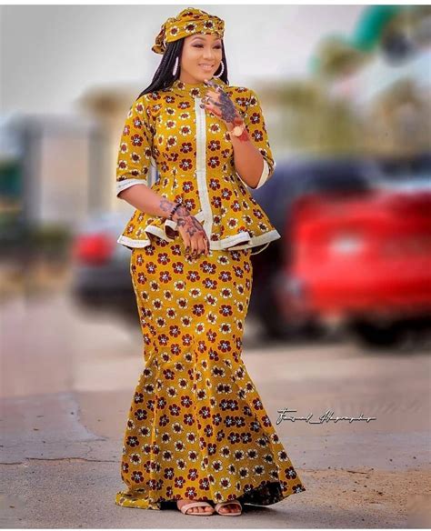 Fine Ladies Lace And Ankara Styles African Print Fashion Dresses