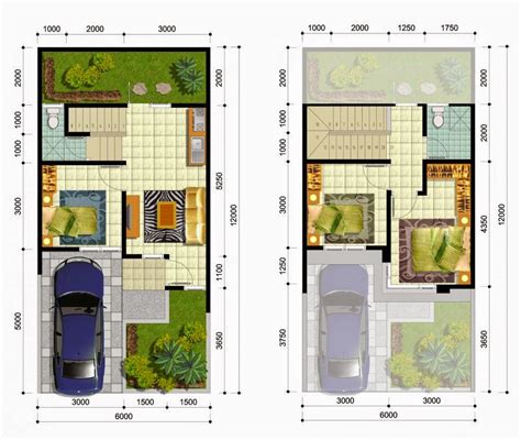 Desain rumah minimalis 4 kamar tidur 1 lantai ala arsitek jepang. Denah Rumah Minimalis 1 Lantai Ukuran 7x12 | Desain Rumah ...