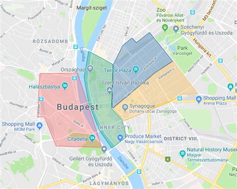 Mapa De Budapeste Turistico Mapa Região