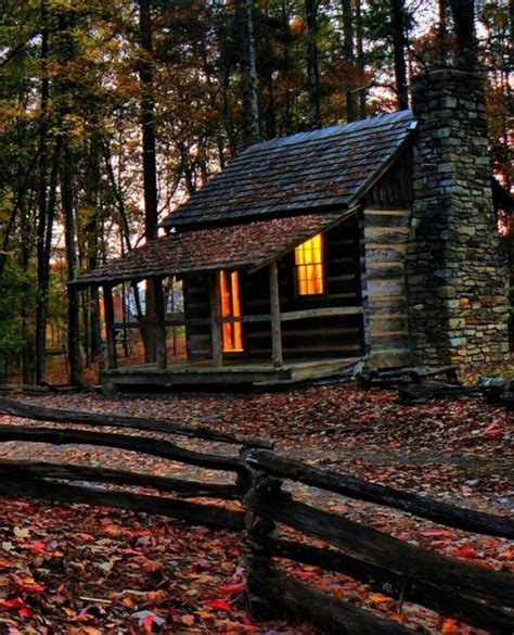 🌿witchy Autumns🌙 Small Log Cabin Little Cabin Log Cabin Homes Tiny