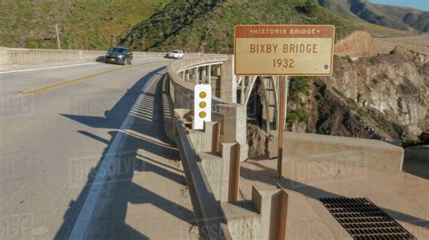Shot Of Bixby Bridge On Highway 1 Along The California Coast In Big Sur
