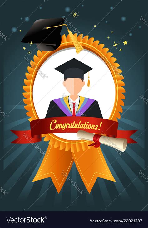 Graduation Student Ribbon Royalty Free Vector Image