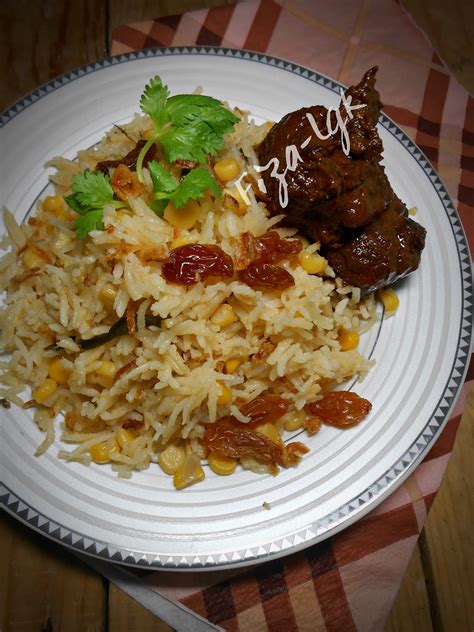 Untuk beras singkong tambahkan air sama rata dengan beras singkongnya. NASI JAGUNG DAN DAGING MASAK ITAM PULAU PINANG | Fiza's ...