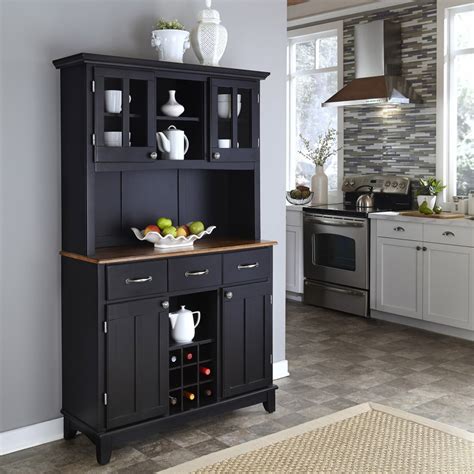 Homestyles Furniture Buffet Of Buffets Black Server With Hutch 5100 0046 42