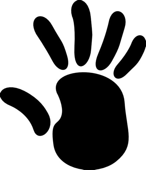 Left Hand Print Clip Art Sign Download Vector Clip Art Online