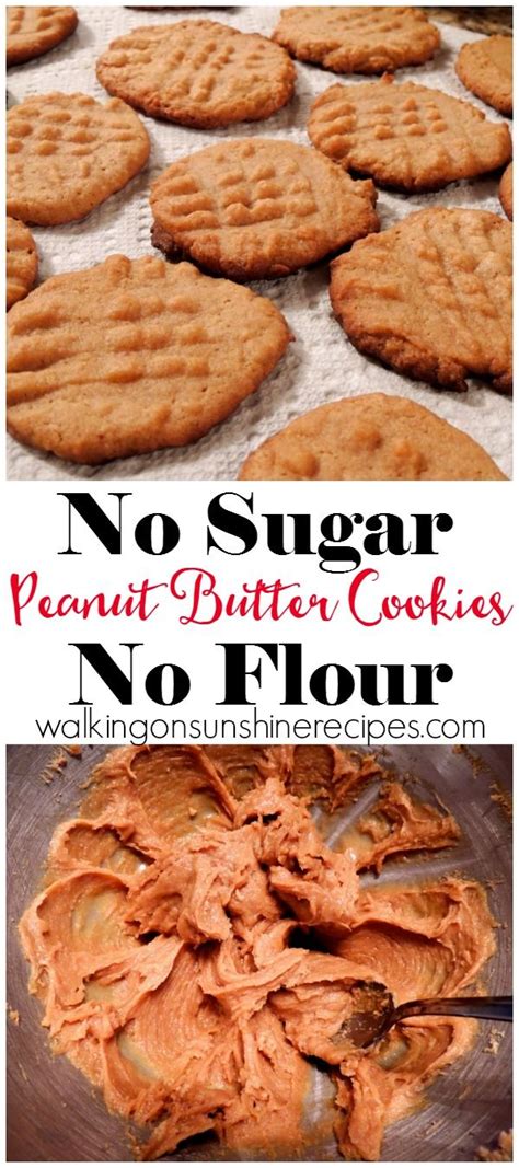 Get the recipe from hangry woman ». Sugar Free Peanut Butter Cookies | Walking on Sunshine Recipes | Recipe | Flourless peanut ...