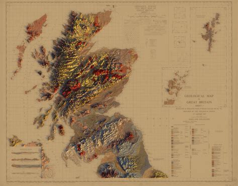 Oc 1955 Ordnance Survey Ten Mile Geological Map Of Great Britain
