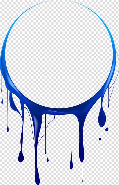 Blue Dripping Liquid Illustration Painting Paint Drip Transparent