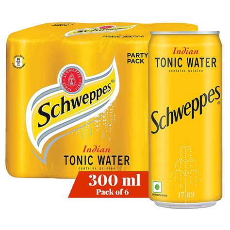 Schweppes Indian Tonic Water Contains Quinine Refreshing Mixer With