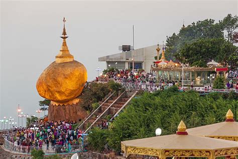 The Golden Rock At Kyaikhtiyo Pagoda Myanmar Tours