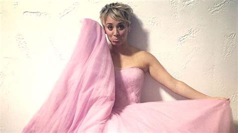 Kaley Cuoco Busts A Move In Her Pink Wedding Dress See Aloe Blaccs