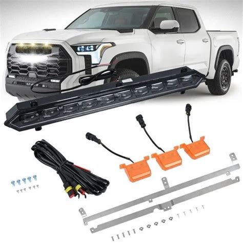 Fits Toyota Tundra Trd Pro 2022 2023 Front Grille Lights Led Bar And 3