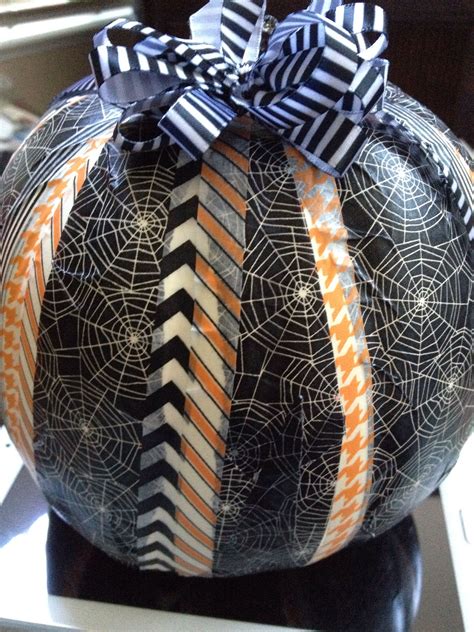 Halloween Craft Pumpkin Washi Tape And Ribbon All From Michaels