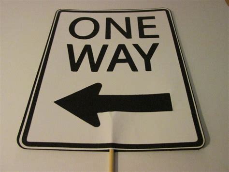 One Way Sign On A Stick Wedding Photo Prop Photo Booth Prop Etsy