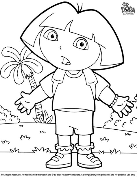 Dora The Explorer For Coloring Coloring Library