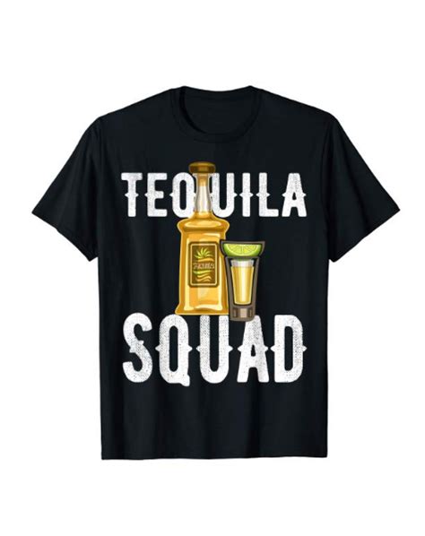 Fiesta Tequila Margarita Apparel Tshirt Drinking Tequila Squad Cinco De