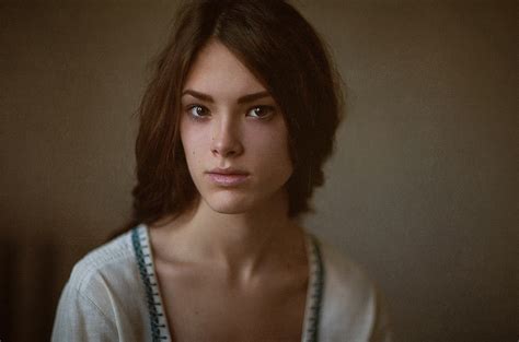 Baggrunde ansigt Kvinder model portræt langt hår fotografering