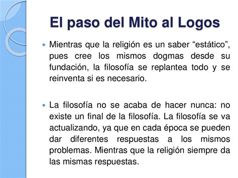 El Paso Del Mito Al Logos