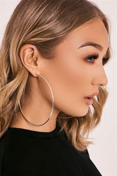 Rose Gold Large Hoop Earrings In The Style Ireland