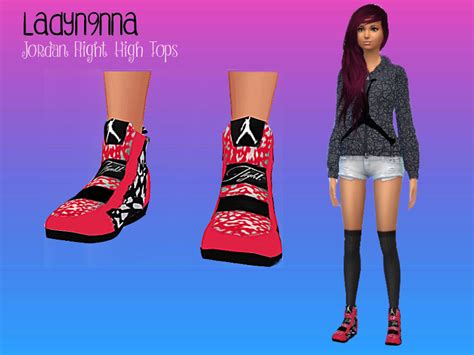 Shoes, shoes for females tagged with: Jordan Flight High Tops - The Sims 4 Catalog
