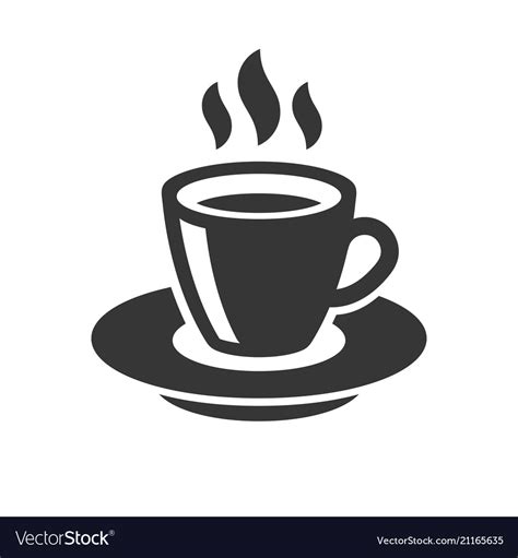 Coffee Cup Icon On White Background Royalty Free Vector