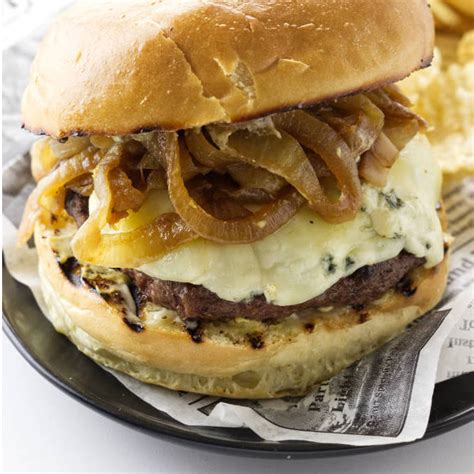 Caramelized Onion Blue Cheese Burger Savor The Best