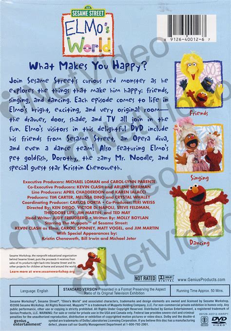 Elmo S World What Makes You Happy Sesame Street On Dvd Movie
