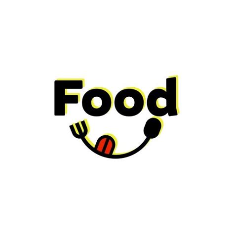 Gambar Reka Bentuk Logo Makanan Dengan Sudu Dan Garpu Ikon Makanan