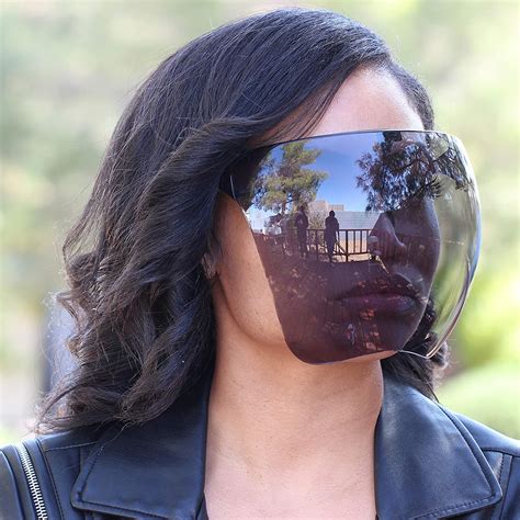Face Shield Mirrored Visor Glassessunglasses Flawless Eyewear