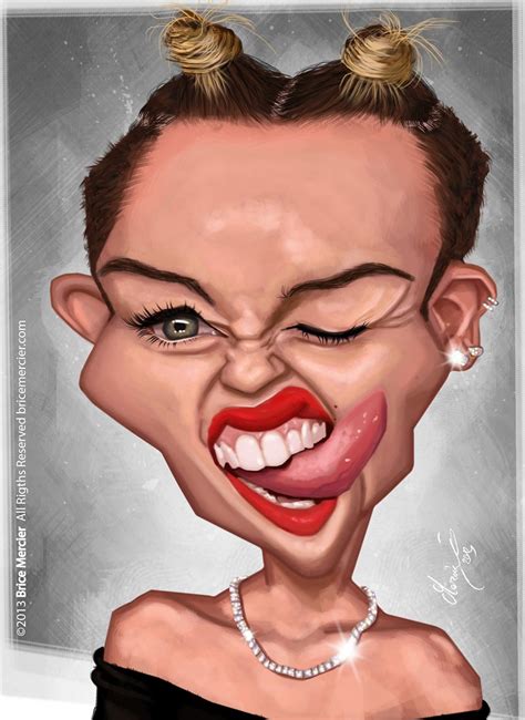 Caricatures Of Miley Cyrus