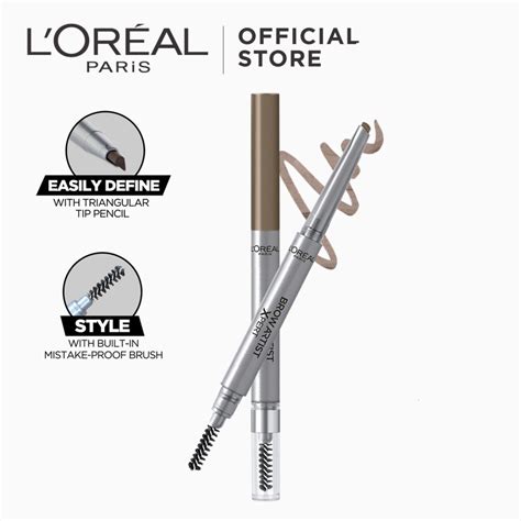 Loreal Paris Brow Artist Xpert 2 In 1 Eye Brow Pencil 102 Cool Blonde Shopee Philippines