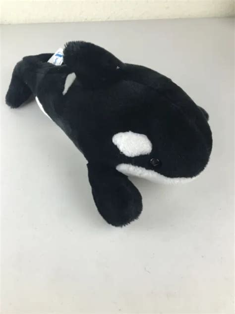 Vintage Seaworld 1992 Shamu Plush Killer Whale Stuffed Orca Animal