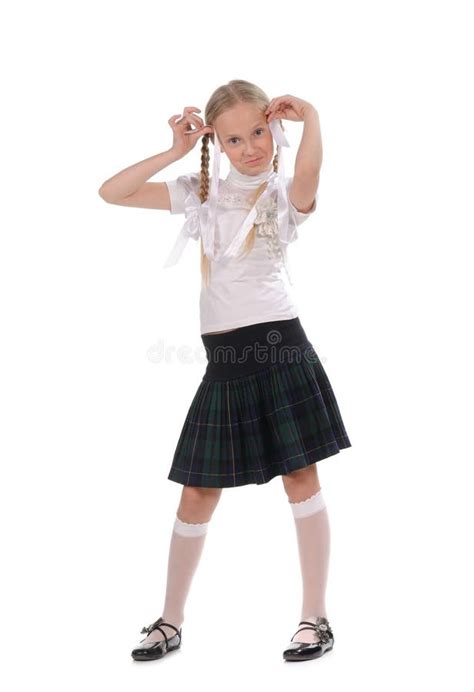 The Cherry Girl In A School Uniform Stock Image Image Of Caucasian