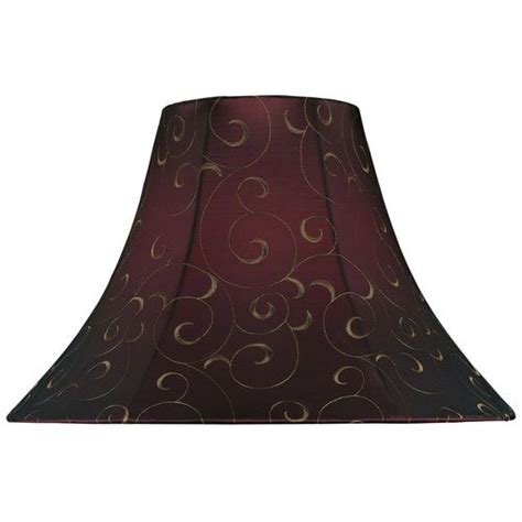 Lite Source Lighting Red Jacquard Bell Lamp Shade With Spider Assembly