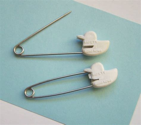Little White Duck Vintage Baby Diaper Pins 1950s