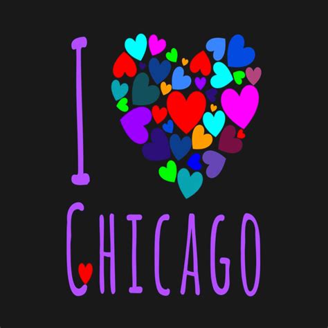 I Love Chicago Hear I Love Chicago Heart T Shirt Teepublic