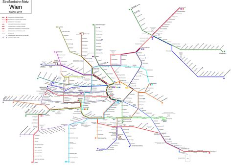 Map Of Vienna Tram Stations And Lines