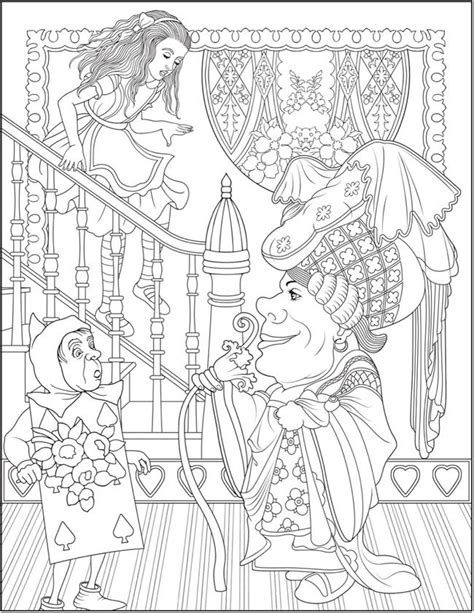 Creative Haven Alice In Wonderland Designs Coloring Book Dover