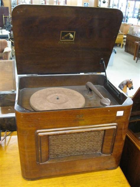 1 Rca Victor Victrola Table Top Cabinet Record Player 24
