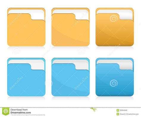 Vector Set Of Folder Icons Stock Photo Image 32354340
