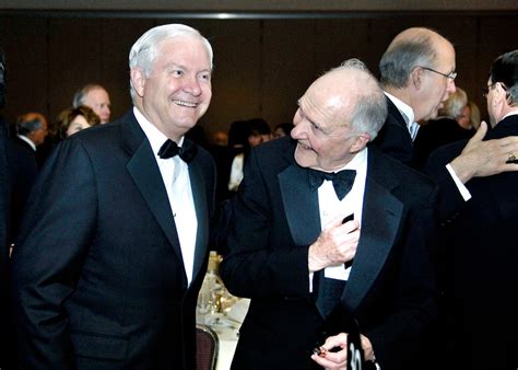 Defense Secretary Robert M Gates Shares A Laugh With Retired Us Air