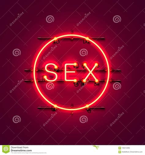neon banner sex text stock vector illustration of illustration 100414095