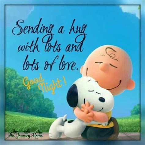 Good Night With Images Snoopy Quotes Good Night Hug Sending Hugs