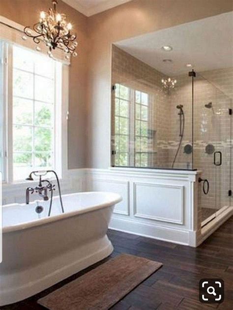 Love This Elegant Spacious Simple Warm Bathroom Design Shower Is A