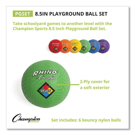 Playground Ball Set Nylon Assorted Colors 6set
